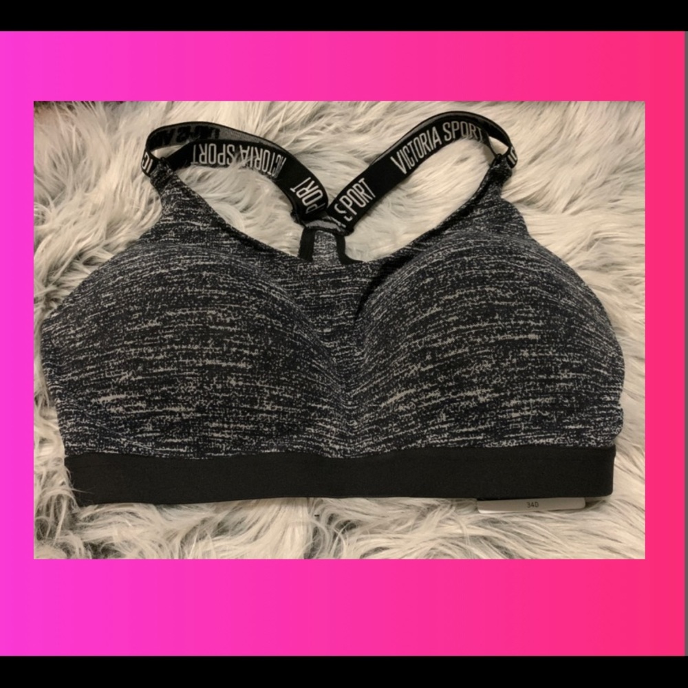 Victoria’s Secret sports bra 34C logo strap NWT